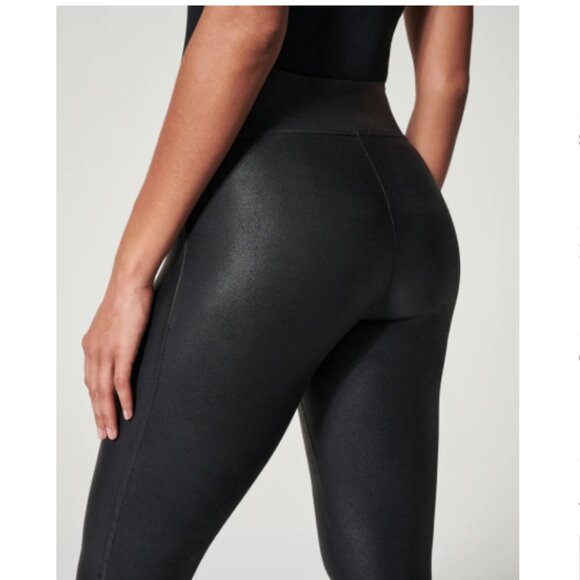 NWT 1X (or XL) SPANX Faux Leather Legging in Black (ABBA) - Picture 3 of 16